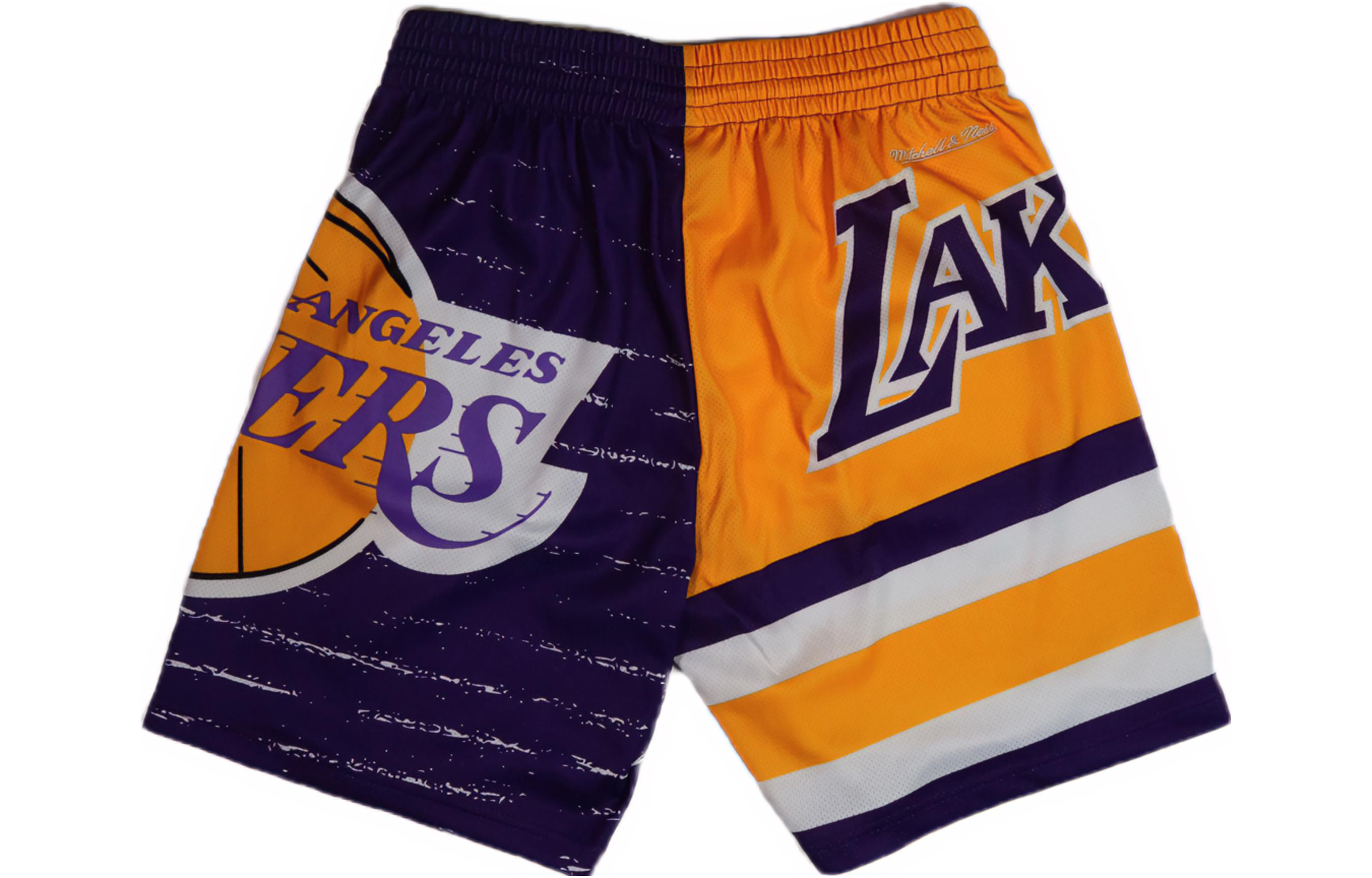 

Мужские баскетбольные шорты Mitchell & Ness фиолетовые золотые пэчворк Mitchell Ness