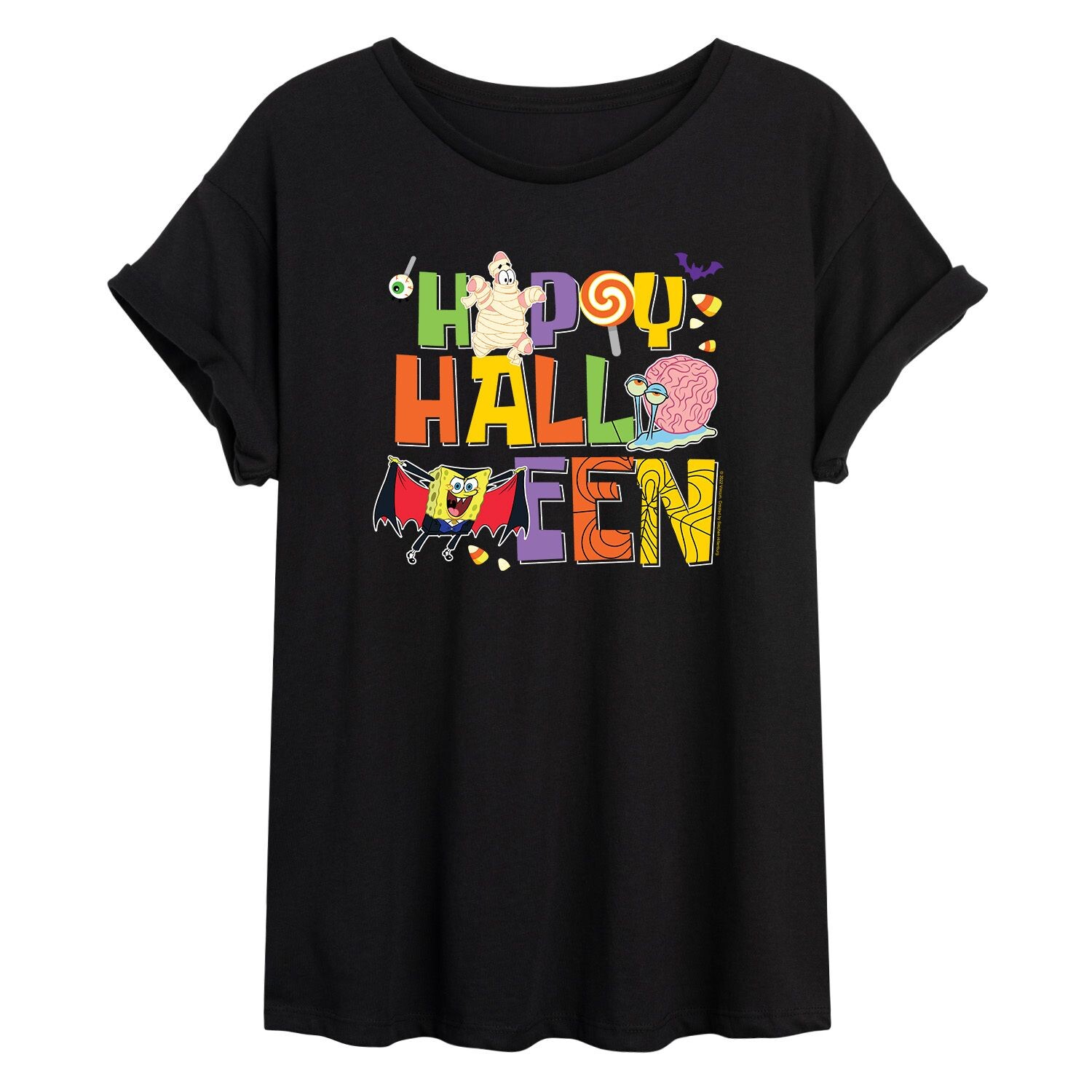 

Большая футболка с рисунком Губки Боба для юниоров «Happy Halloween» Licensed Character