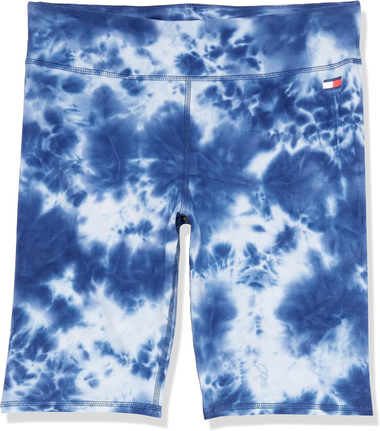 

Женские компрессионные байкерские шорты Tommy Hilfiger с принтом тай-дай, Deep Blue