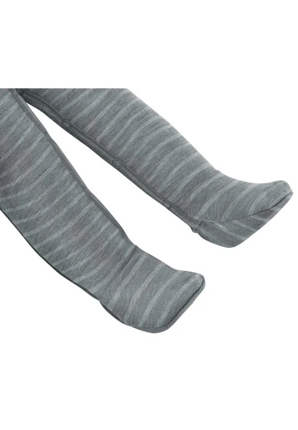 Боди strampler mit füßen, schlafanzug einteiler aus merinowolle, комбинезон для сна Normani Outdoor Sports, Grau Gestreift — фото 4