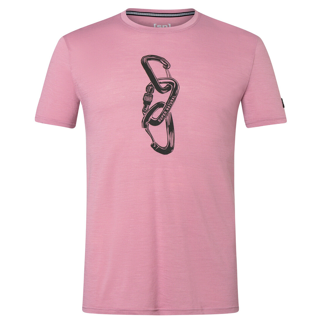 

Рубашка из мериноса Super Natural Carabineri Tee, цвет Orchid/Black Ink