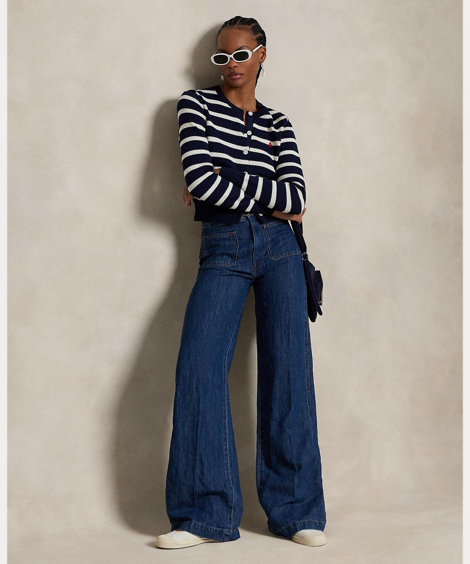 Широкие расклешенные джинсы Polo Ralph Lauren, 400 Blue