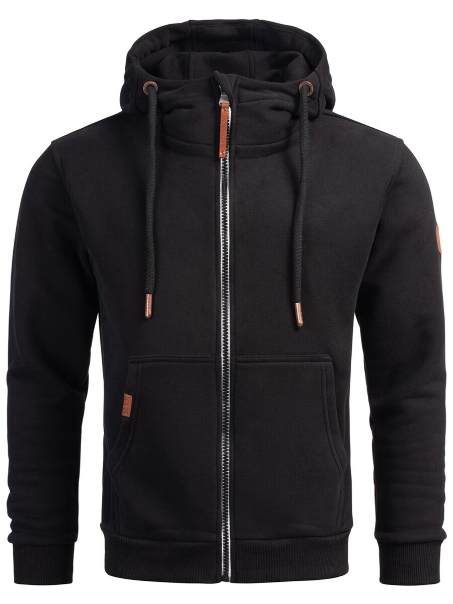 

Толстовка с капюшоном на молнии Alessandro Salvarini Zip-Up Hoodie Geenio, черный