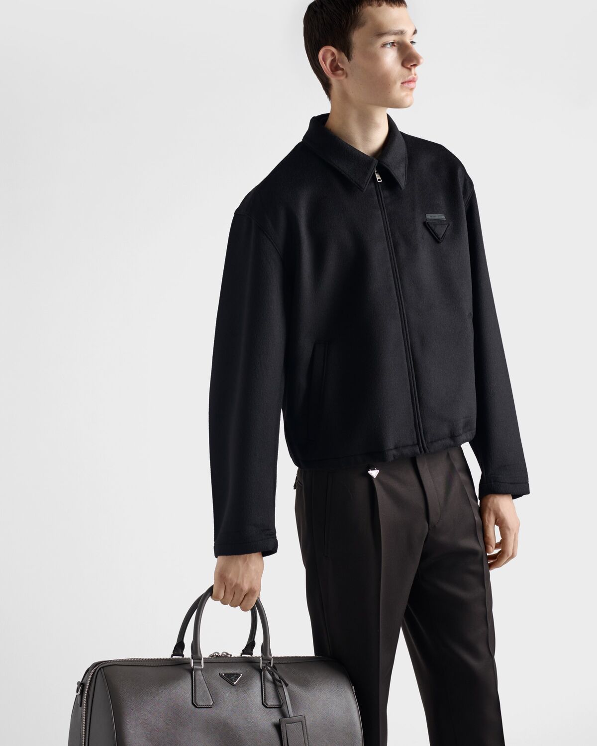 Блузон из шерсти и кашемира Prada, черный — фото 3