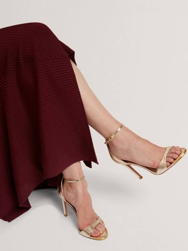 Туфли-лодочки Helliy на шпильке из кожи с металлизированной отделкой Ted Baker, Gold — фото 2