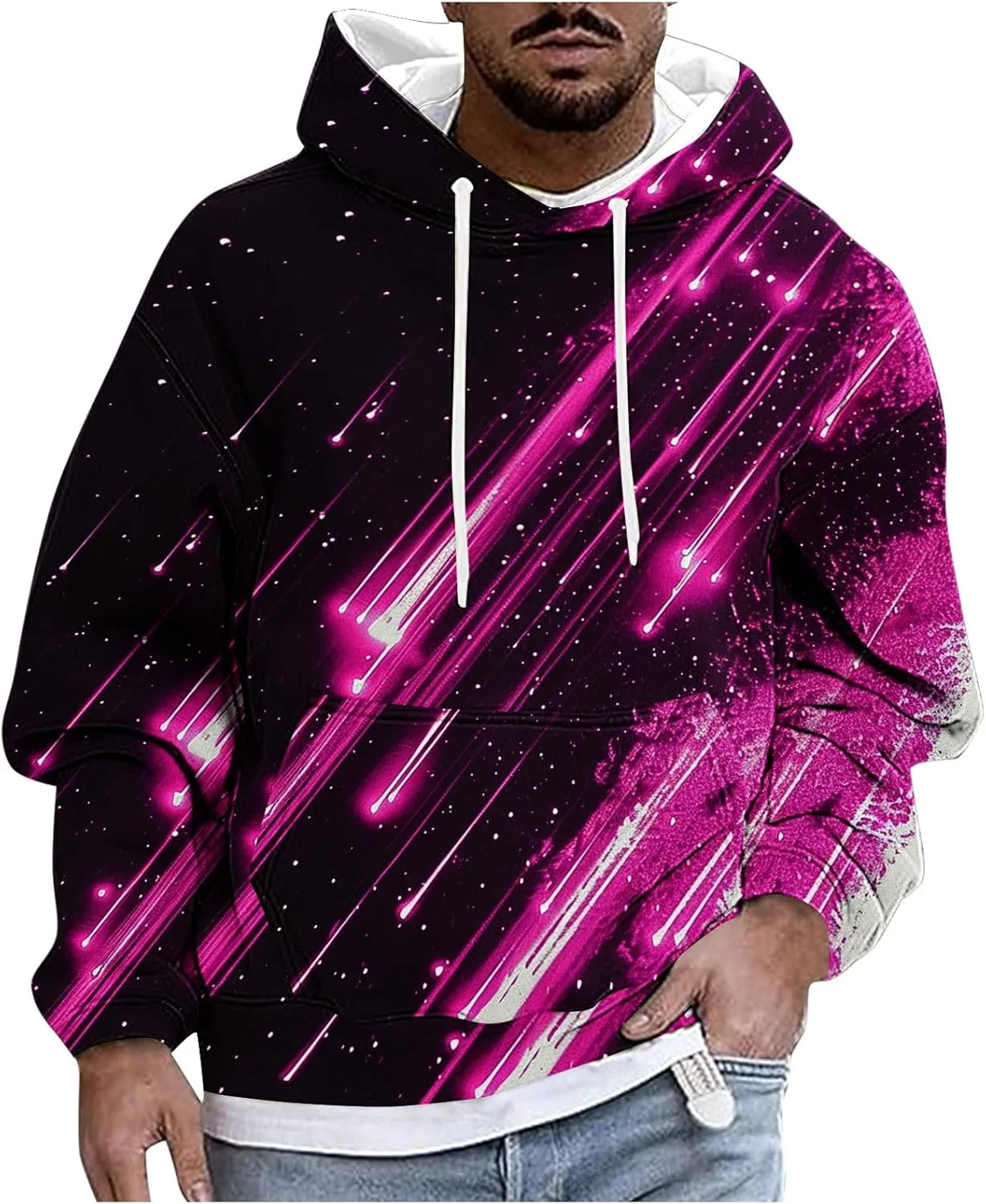 

Мужской худи Big and Tall с длинным рукавом и принтом