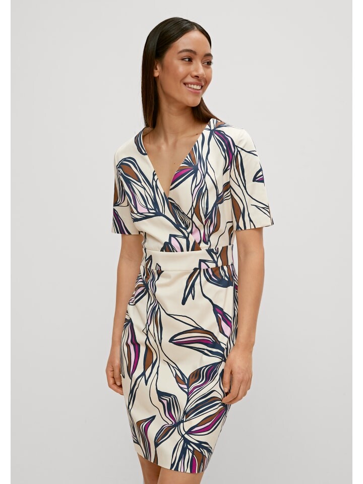 

Короткое платье comma Einteiler Kleid kurz, цвет Blau-creme