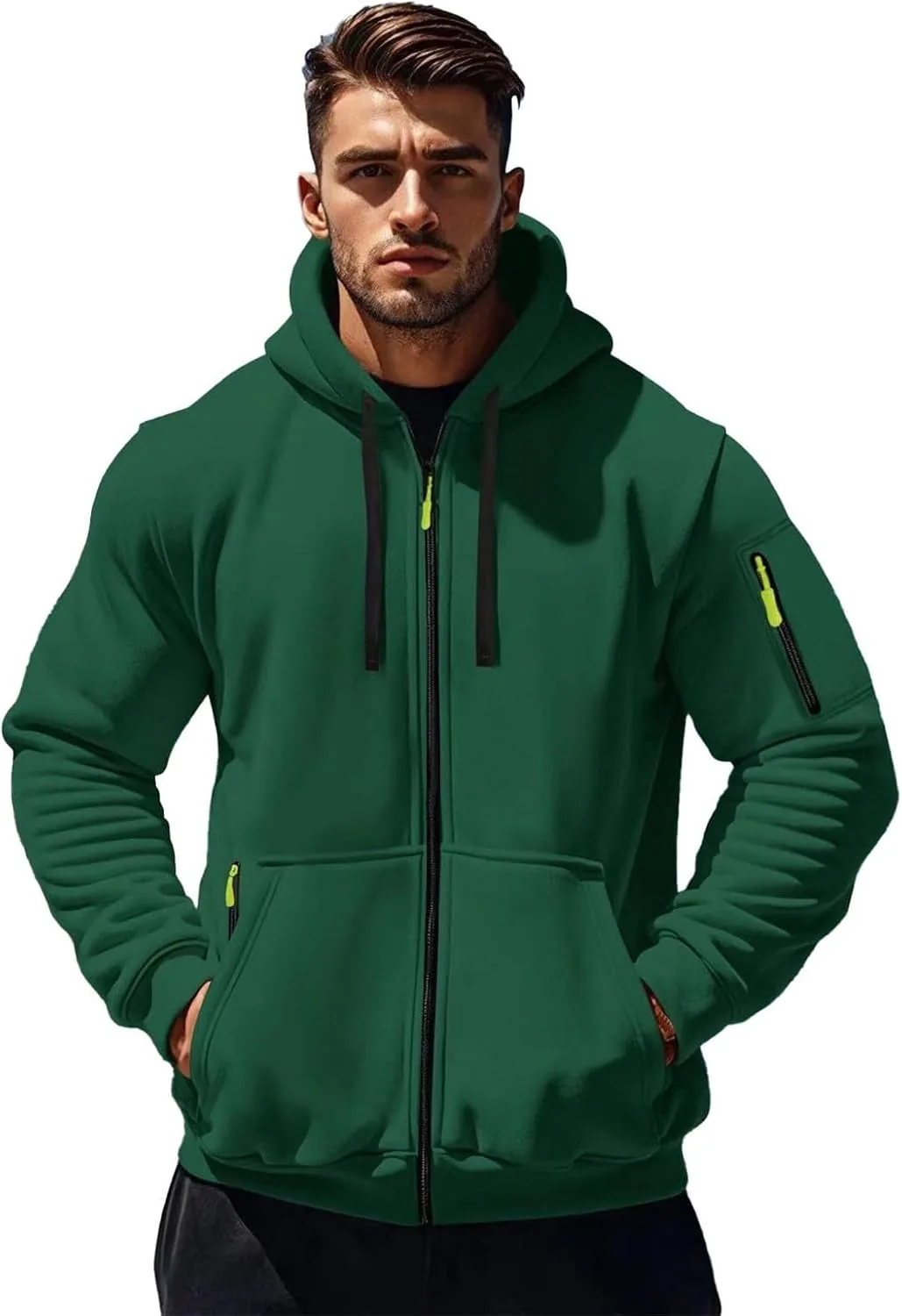 Мужская толстовка с молнией Big and Tall Casual с капюшоном — фото 2