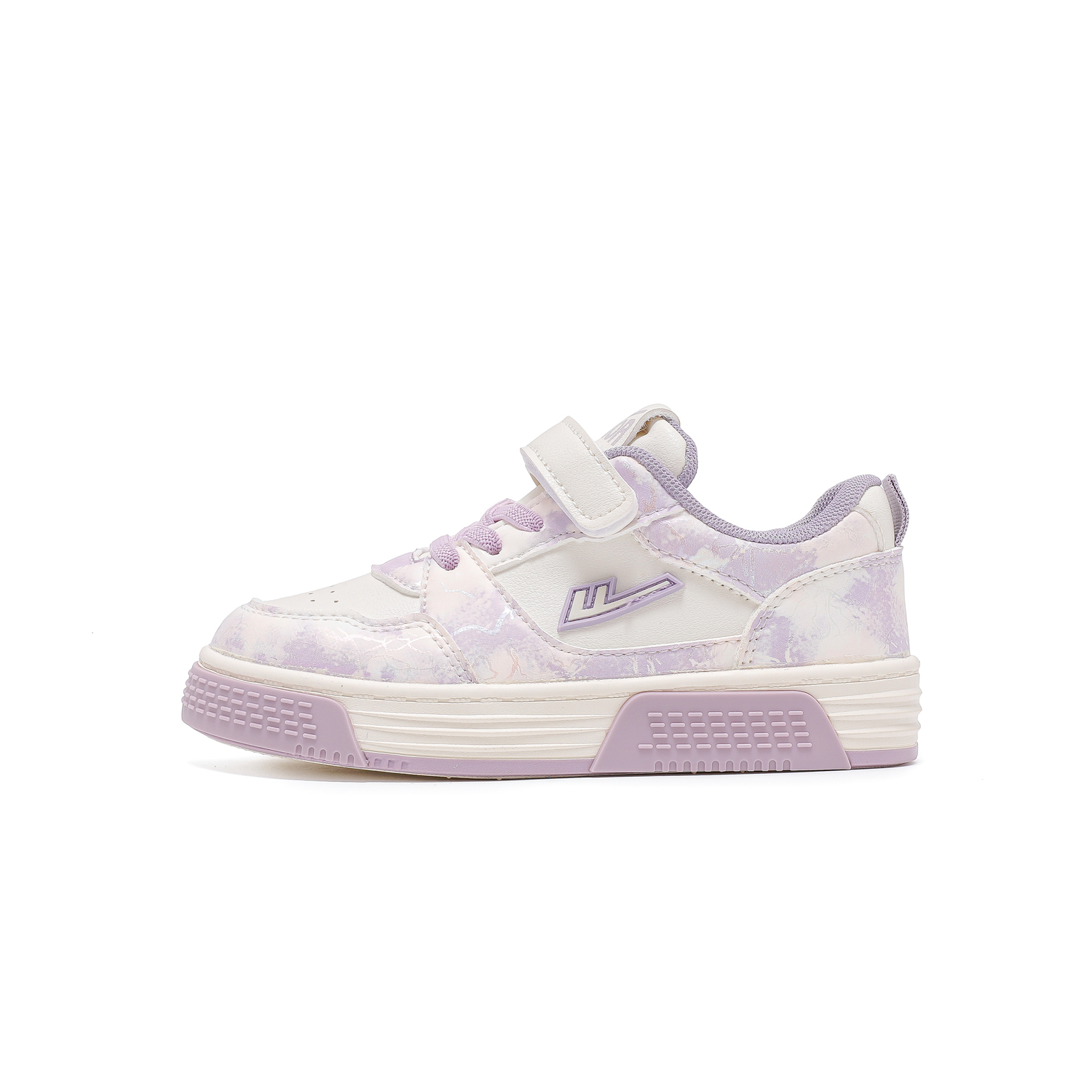 Warrior Low-Top Детские Скейтбординг Кроссовки, Бежевый/Фиолетовый — фото 2