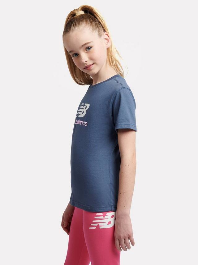 Детская футболка с логотипом New Balance, Vintage Indigo — фото 2