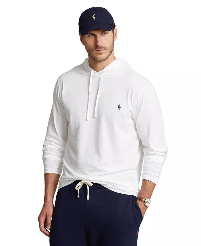 

Мужская толстовка с капюшоном Big & Tall из джерси Polo Ralph Lauren, белый