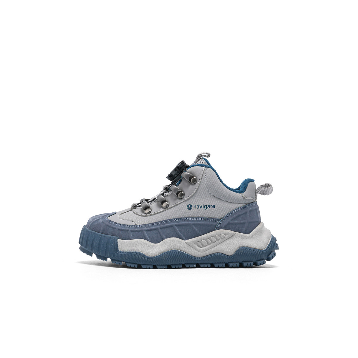 

Slip Resistant, Abrasion Resistant, Breathable, Height Increasing, Lightweight Cushioning детские кроссовки NAVIGARE, серый синий