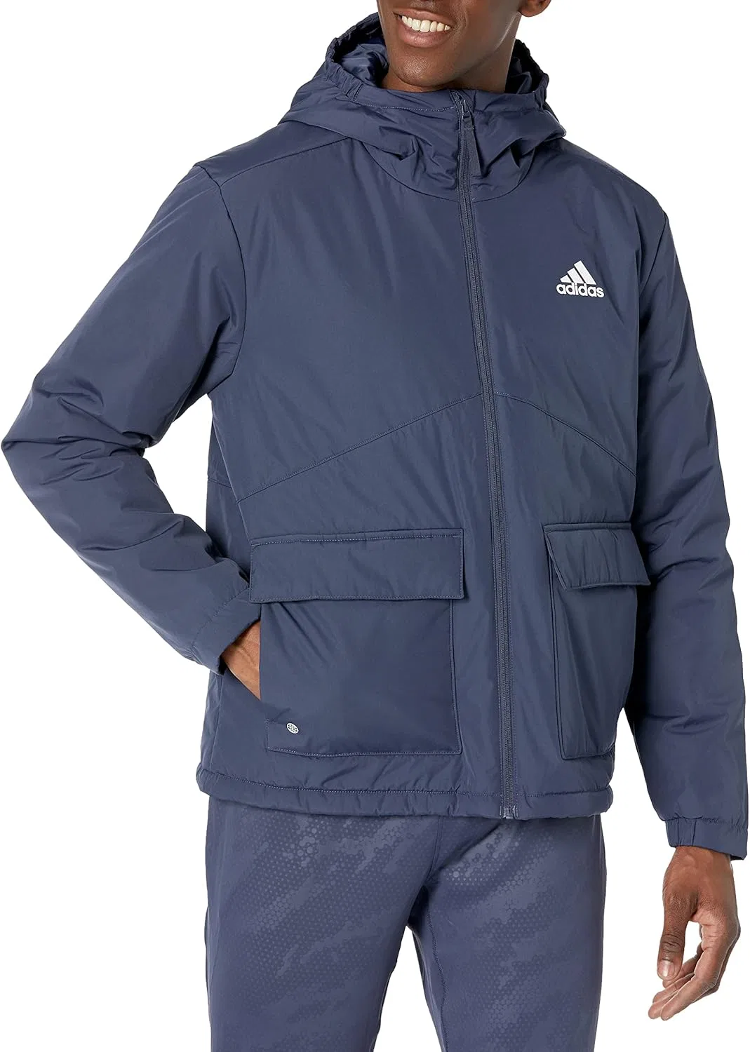 Мужская базовая прочная куртка с капюшоном adidas