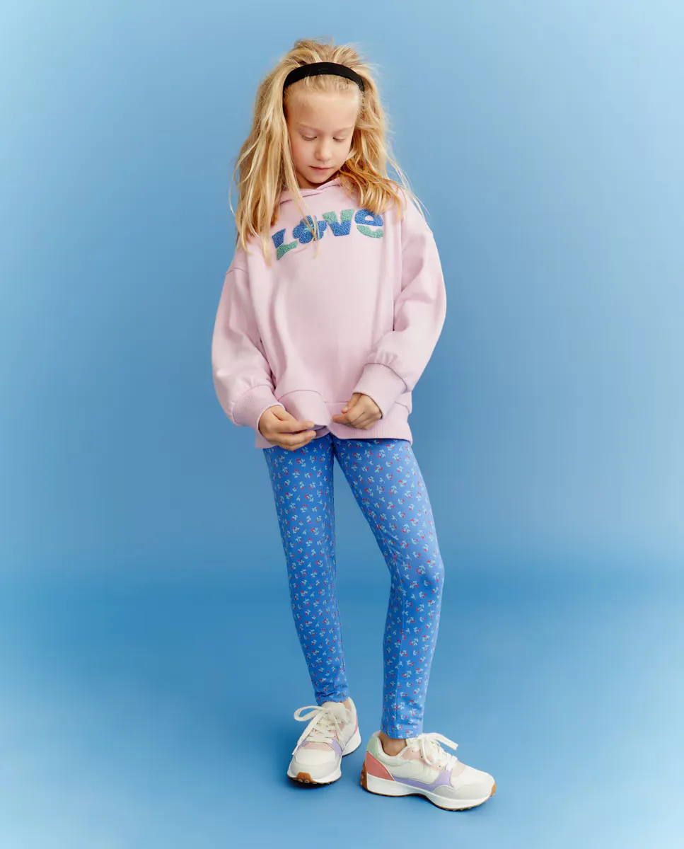 

Базовые леггинсы для девочек с веточками Kids El Corte Inglés, синий