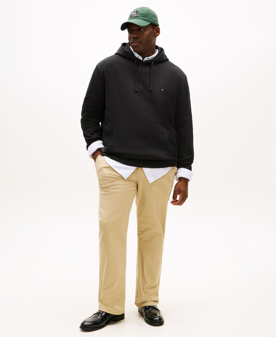 Мужская толстовка с капюшоном больших размеров Tommy Hilfiger, Black — фото 2
