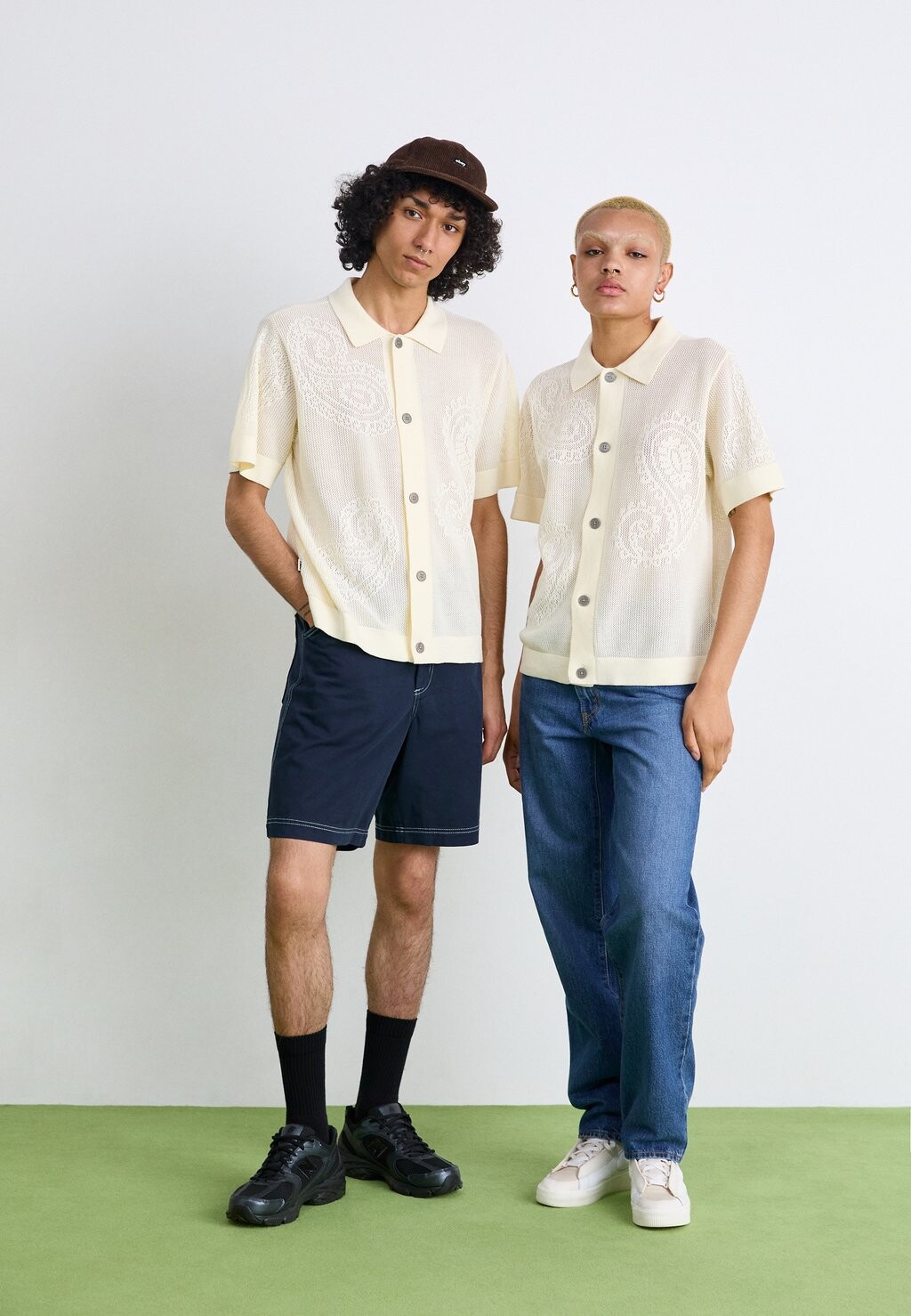 

Рубашка Tear Drop Unisex Obey Clothing, кремово-белая