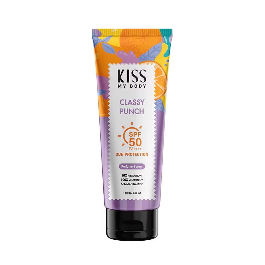 

Kiss My Body Защитная парфюмерная сыворотка SPF 50 PA++++ Classy Punch 180 G, Purple