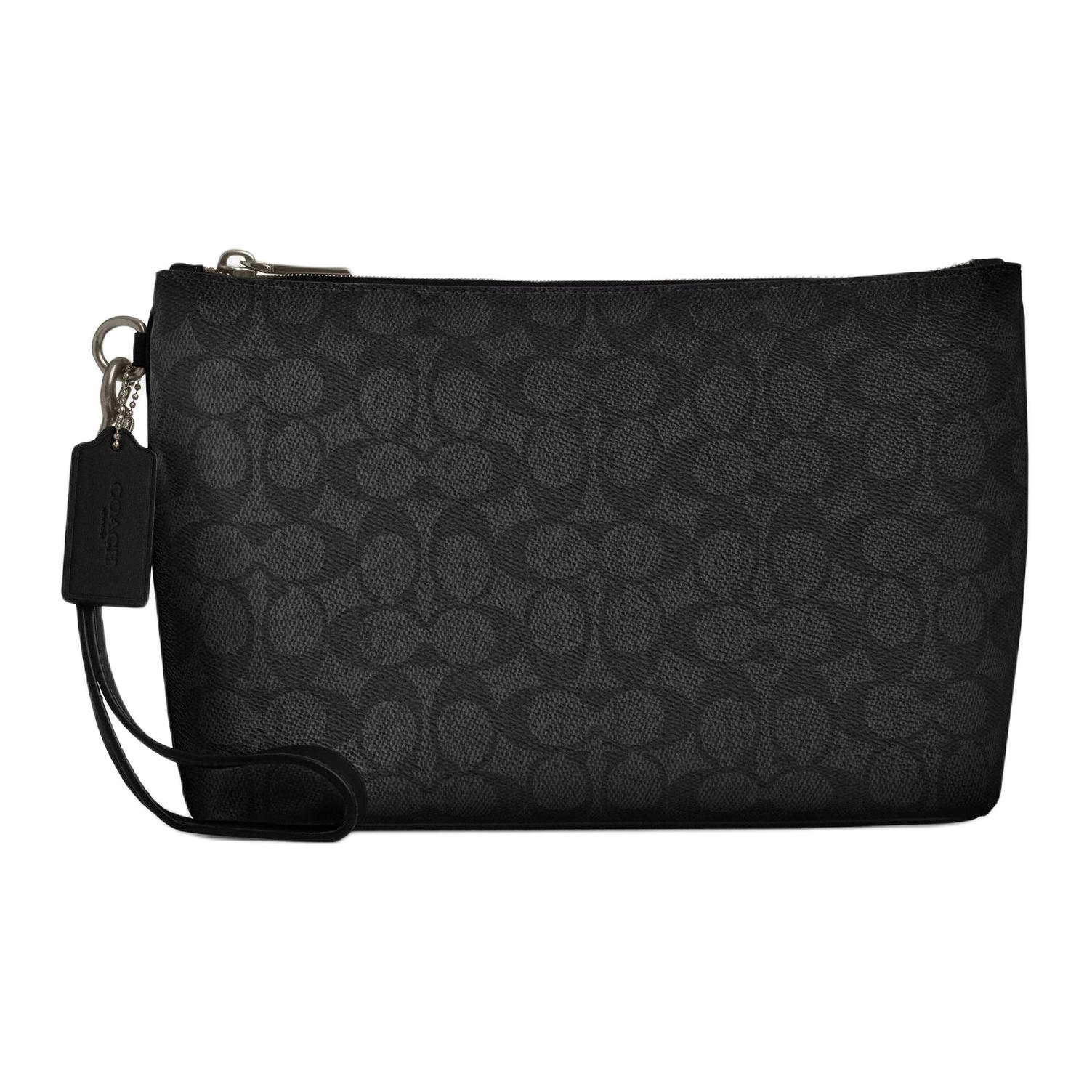 

COACH Кожаный клатч унисекс большой черный