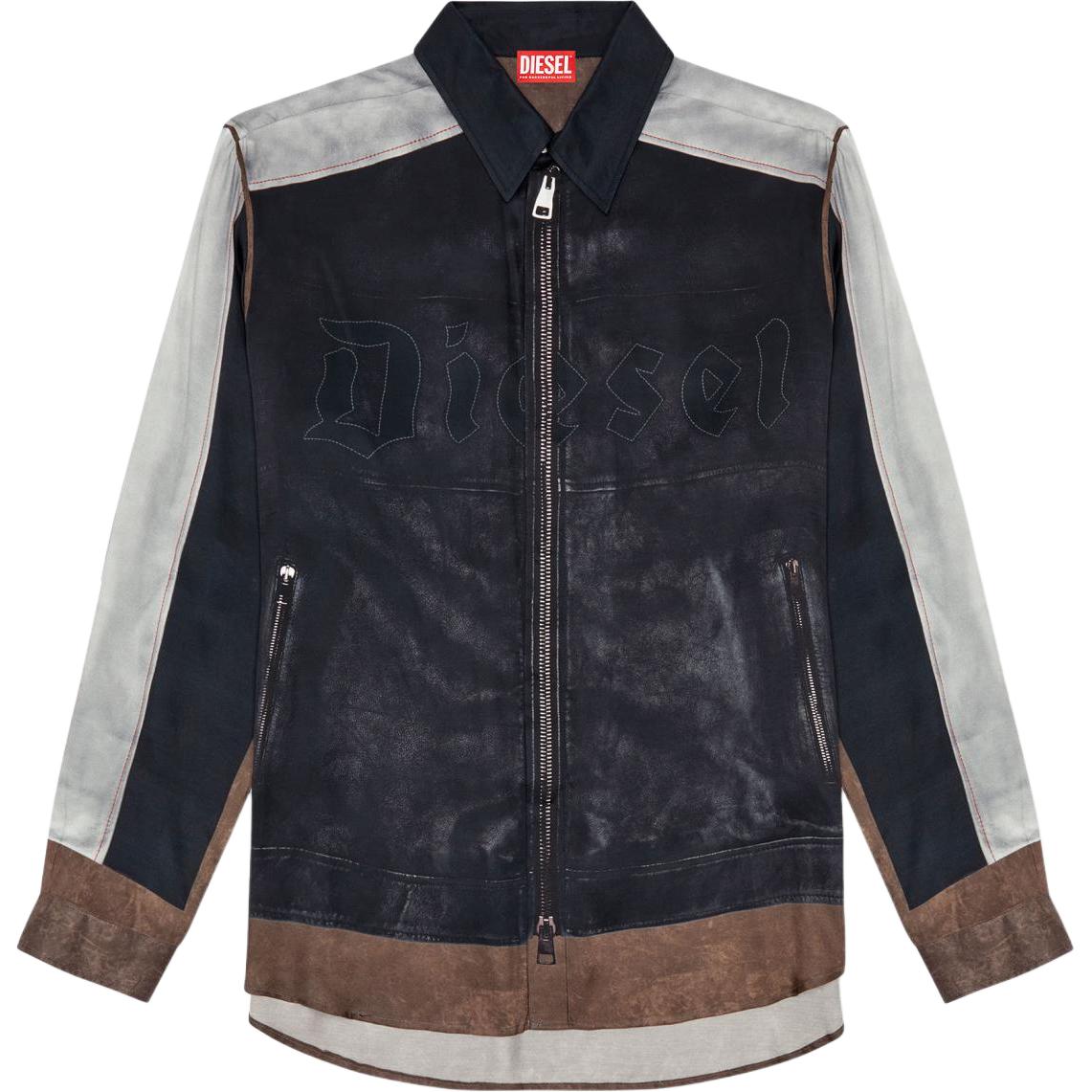 

Футболка S After Printed Trompe L'oeil Printed DIESEL, черная
