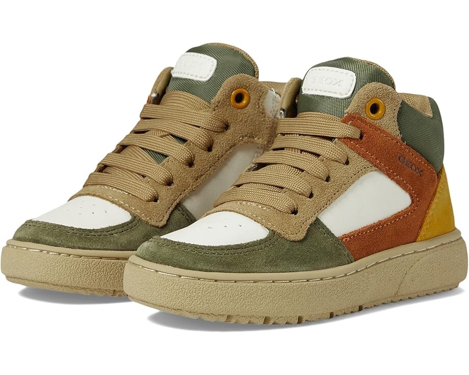 

Кроссовки Geox Kids J Theleven Boy, цвет Off-White/Dark Green