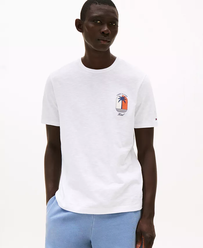 

Мужская футболка с логотипом Palm Tree Tommy Hilfiger, белый