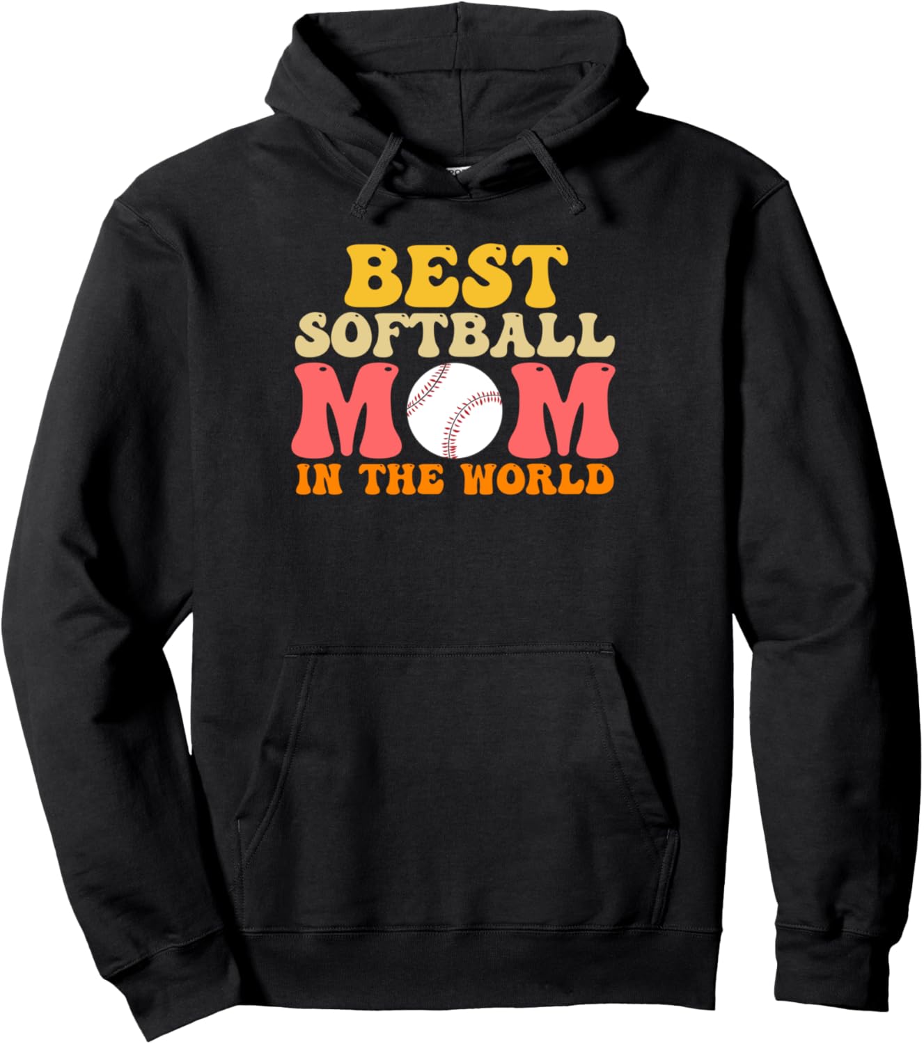 

Худи с надписью «Лучшая мама софтболиста в мире» Sport Mother & Softball Player Gifts, черный