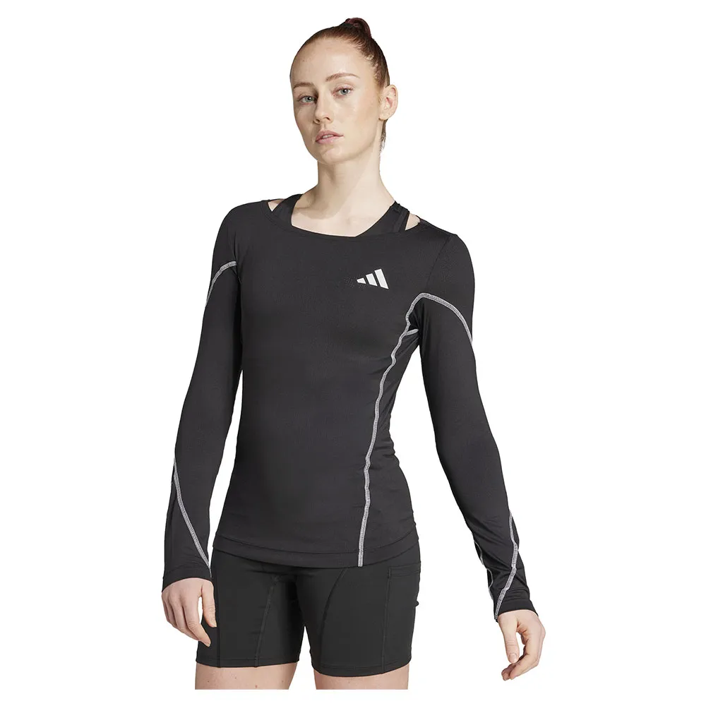 

Лонгслив adidas BTN Running, черный