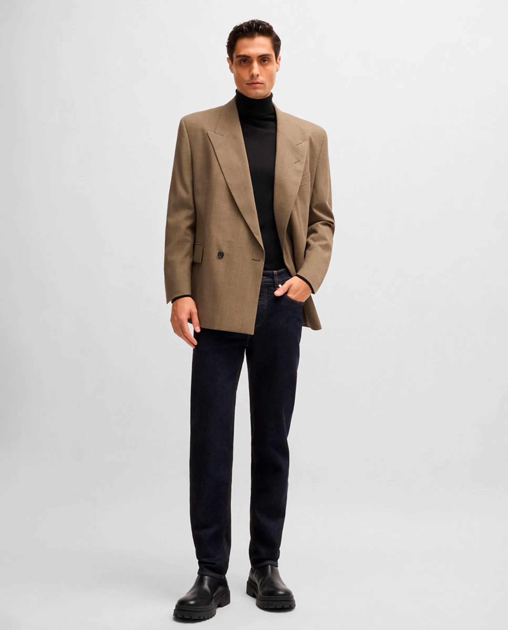 

Джинсы Delaware slim fit из эластичного денима Boss, темно-синий