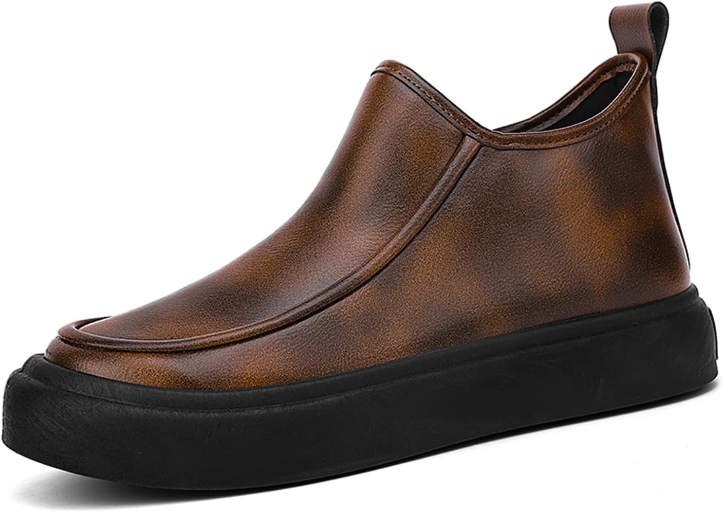 

Мужские ботинки Chelsea FLIOZY, нескользящие, классические с молнией, стильные ботинки до щиколотки, удобная обувь для наряда, коричневый