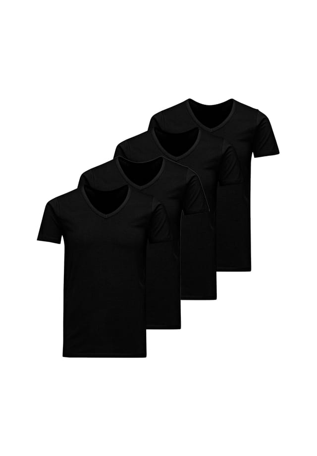 

Майка / рубашка с коротким рукавом 4 шт. в упаковке jacbasic Jack & Jones, черный