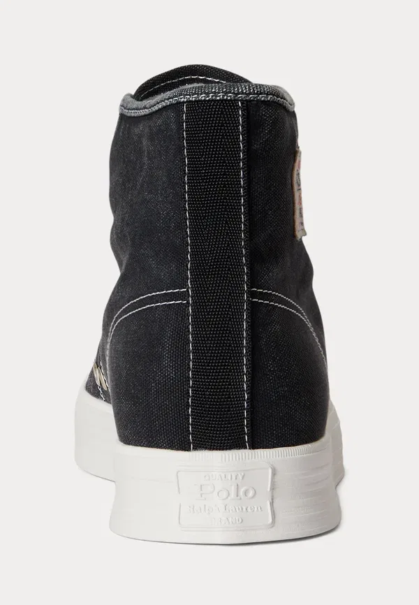 Кроссовки высокие Ayers canvas high top sneaker high top trainers Polo Ralph Lauren, черный — фото 3
