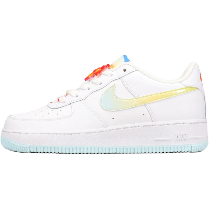 

Детские кроссовки для скейтбординга Air Force 1 Lv8 с противоскользящим износостойким верхом Nike, белый/синий/оранжевый
