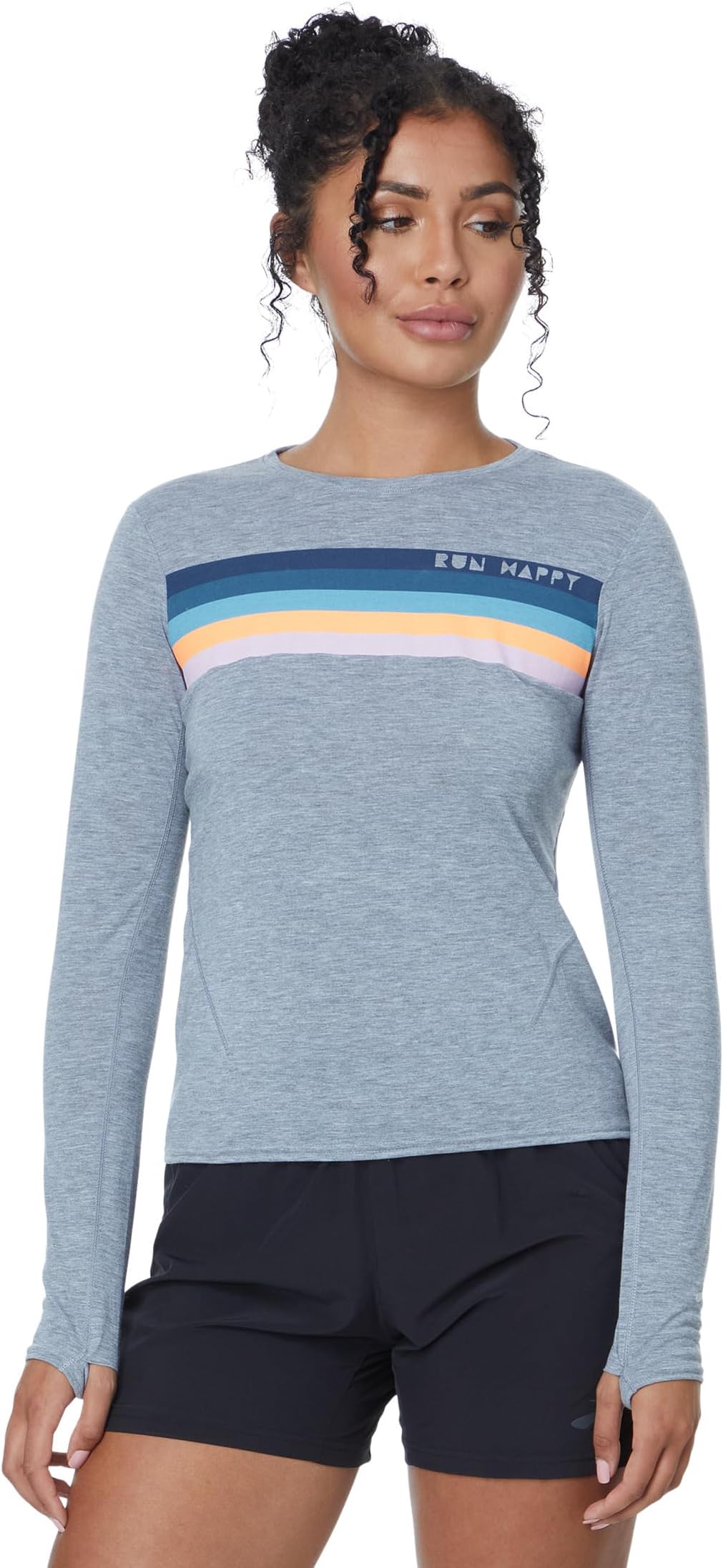 

Лонгслив Brooks Distance Long Sleeve 3.0, цвет Heather Ash/Brooks Stripe