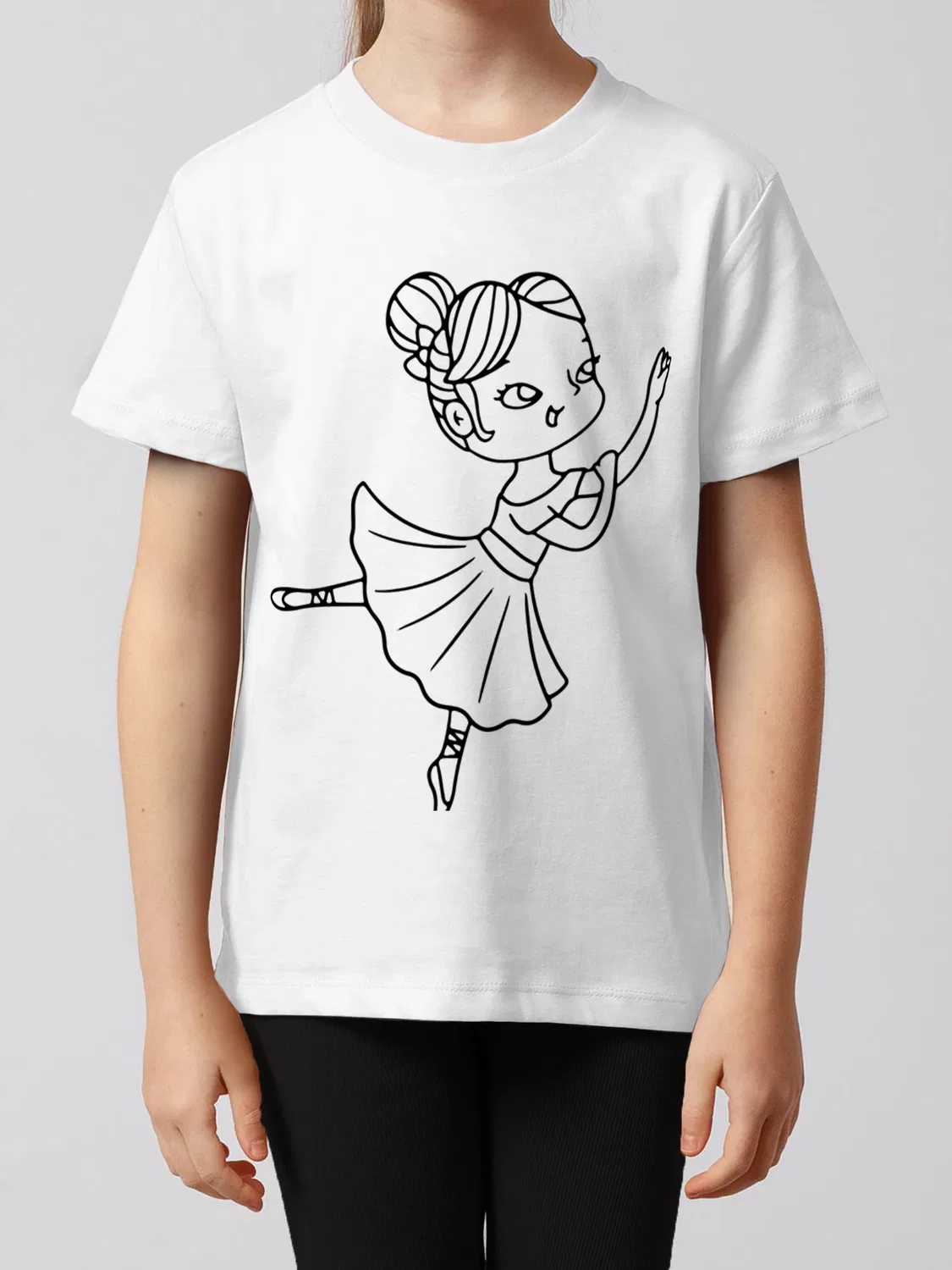 Футболка с балериной Wat? Apparel, белый