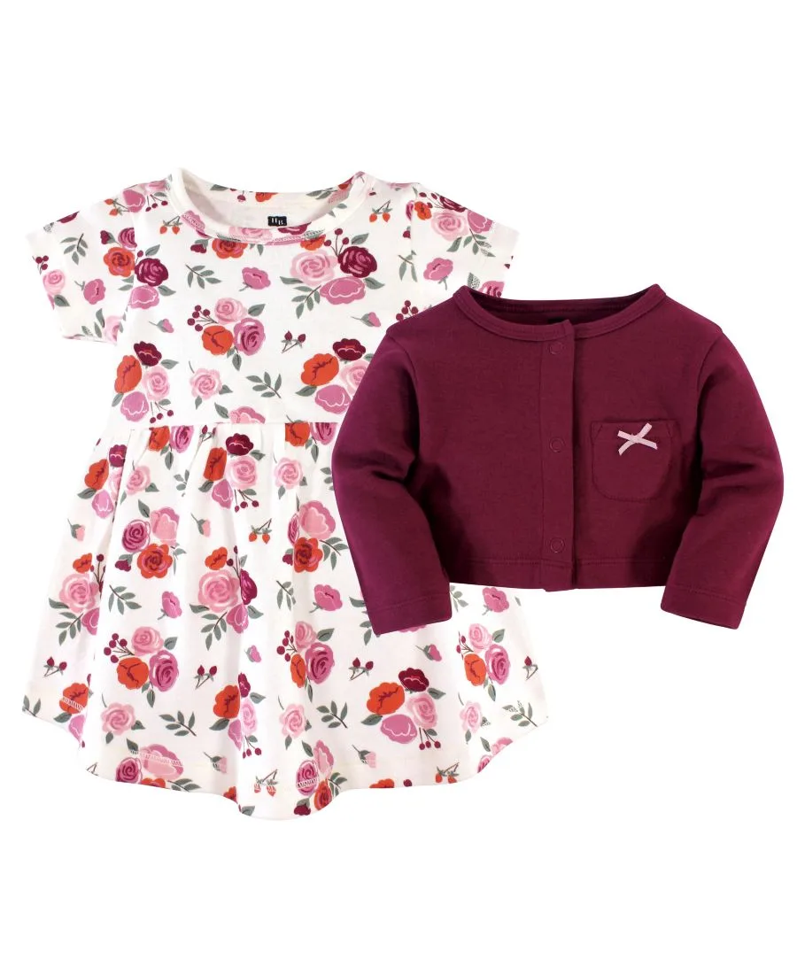 Коллекция хлопковых платьев и свитеров для девочек Hudson Baby, Fall Floral