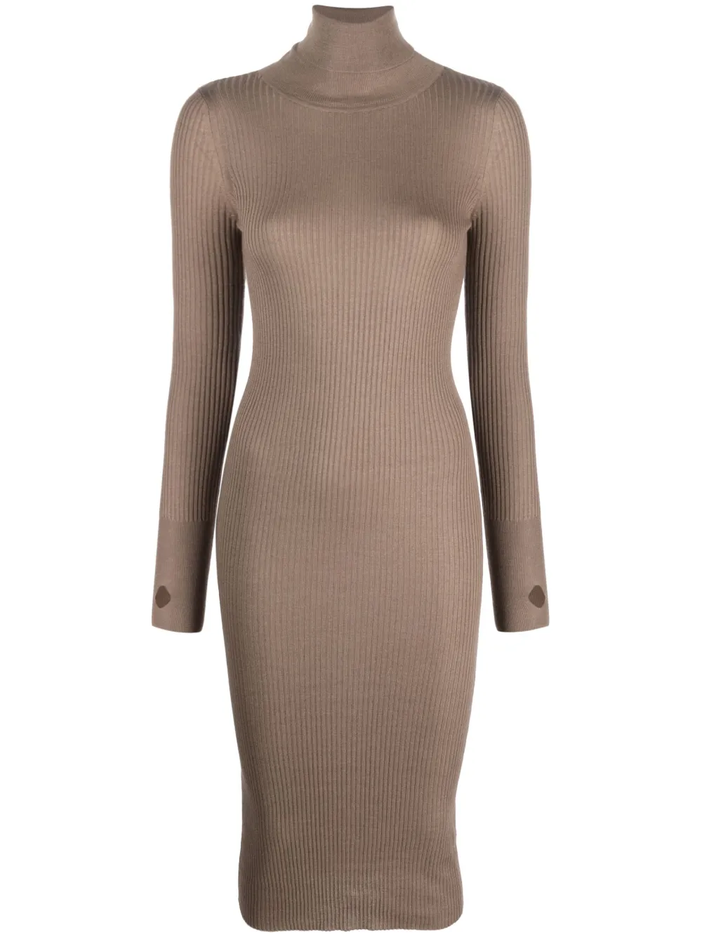 

Платье в рубчик с высоким воротником WILD CASHMERE, нейтральный