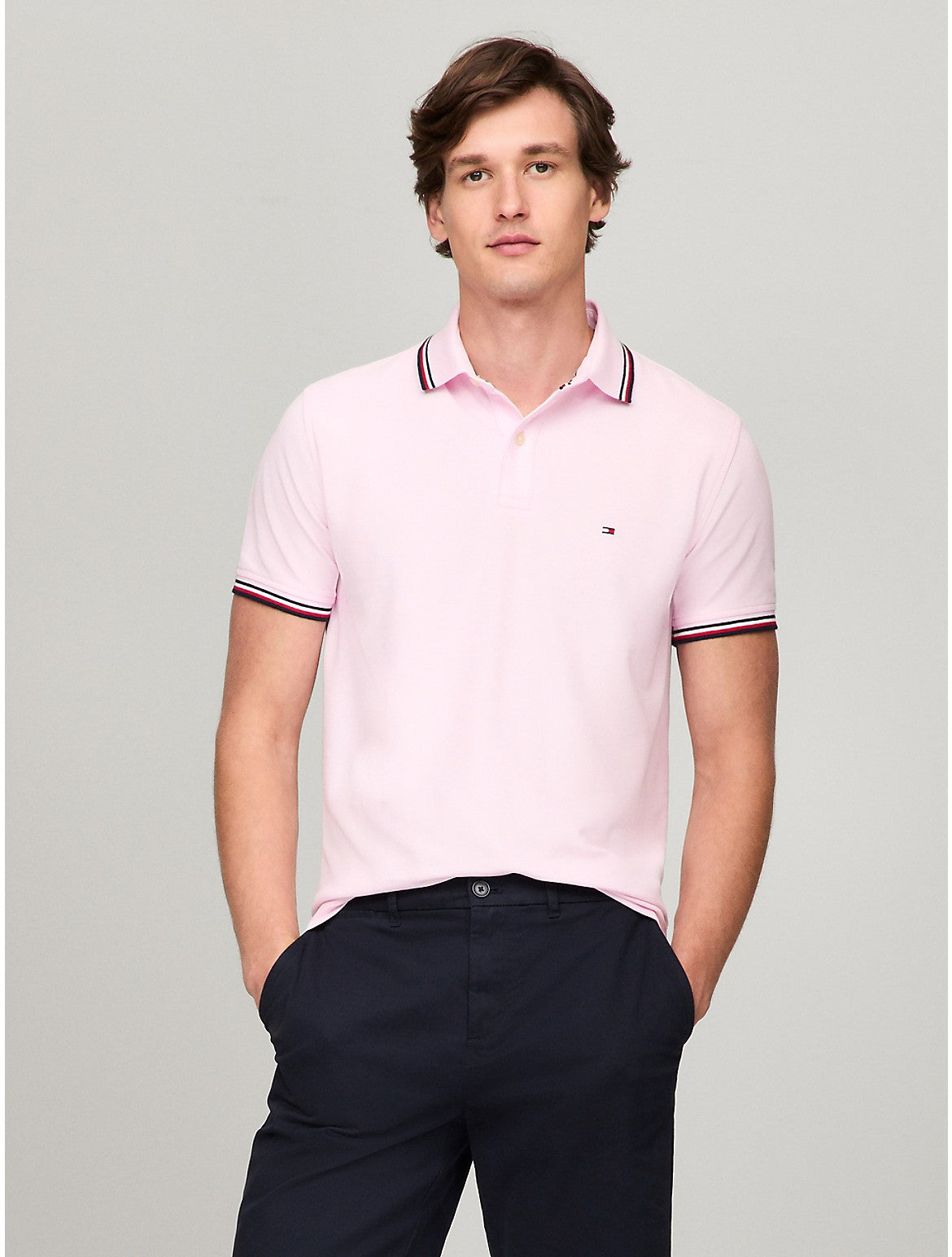 

Мужская рубашка-поло Tommy Hilfiger Regular Fit Tommy Wicking, цвет simple pink
