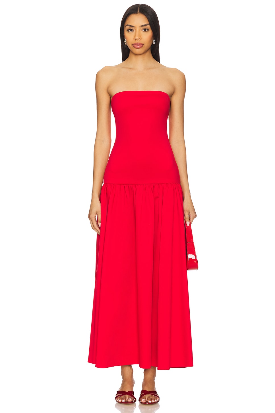 

Макси-платье Oriana Alice + Olivia, bright ruby