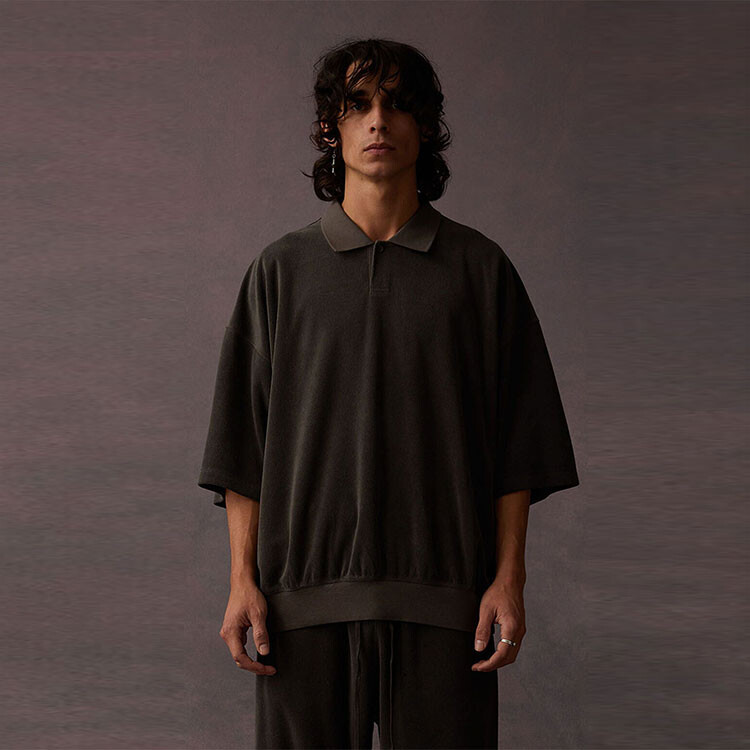 Рубашка поло Drop2 SS23 Мужская, цвет черный Fear Of God Essentials, черный — фото 4
