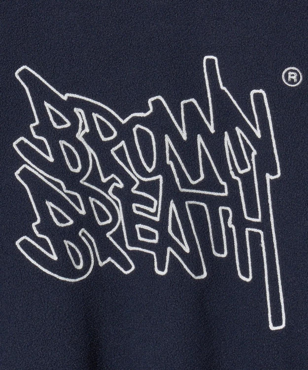 Детское флисовое худи с цепной строчкой, тёмно-синее, от Brownbreath Kids — фото 4