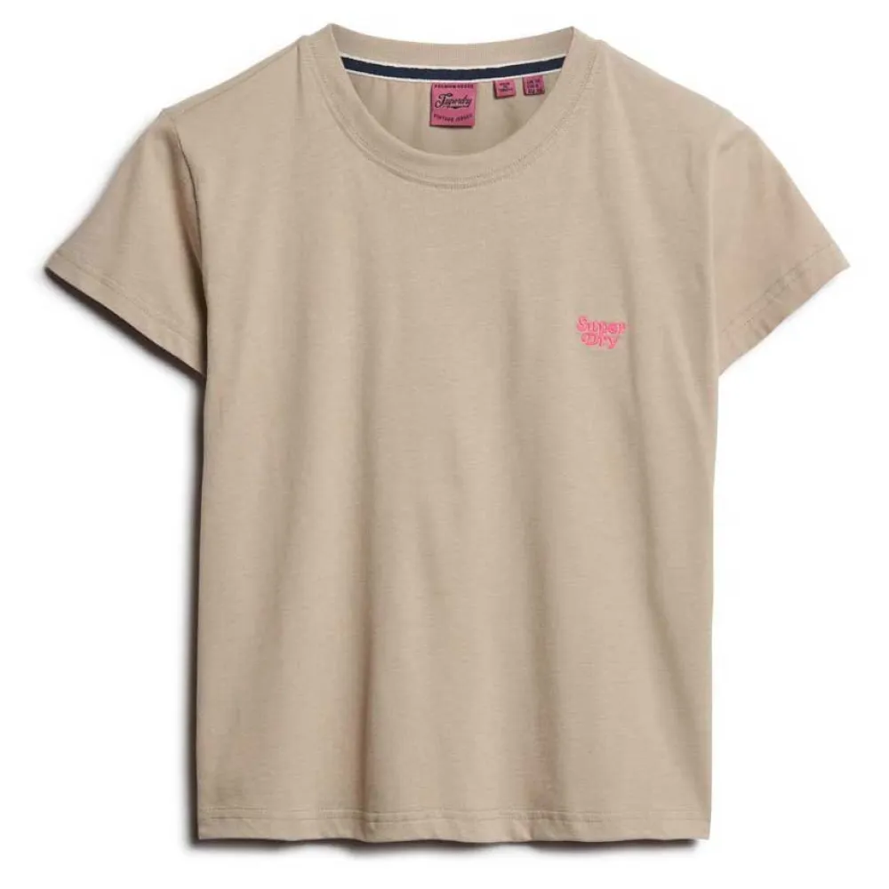 

Футболка с коротким рукавом Superdry Essential Logo Fitted, бежевый