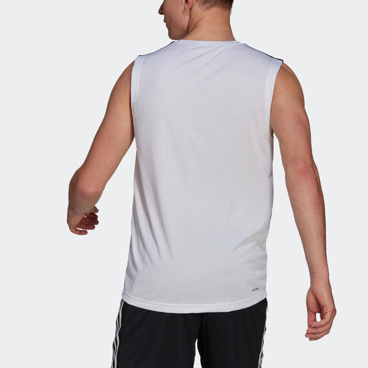 Жилет adidas M 3s Tk Logo Sports Training Breathable Vest White — фото 3