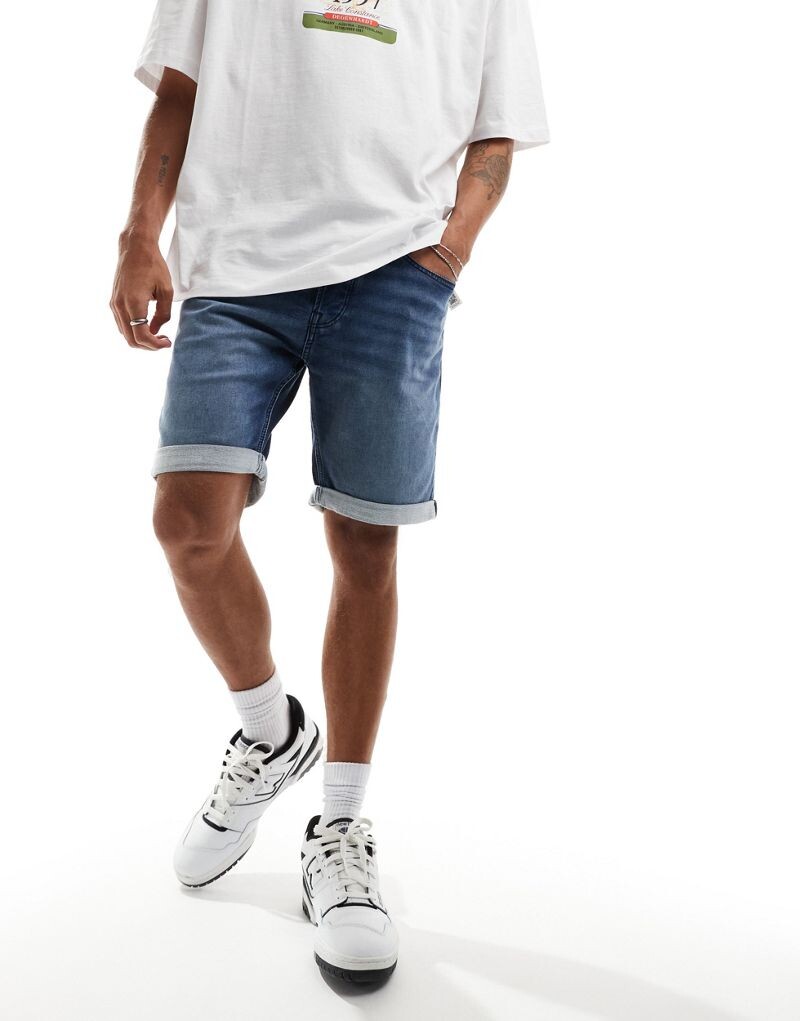 

Синие джинсовые шорты для бега Jack & Jones