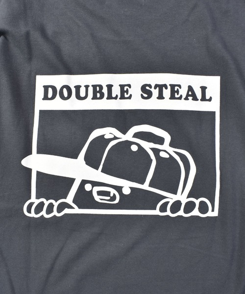 

DOUBLE STEAL Футболка Peeping DOUBZ, темно-синяя