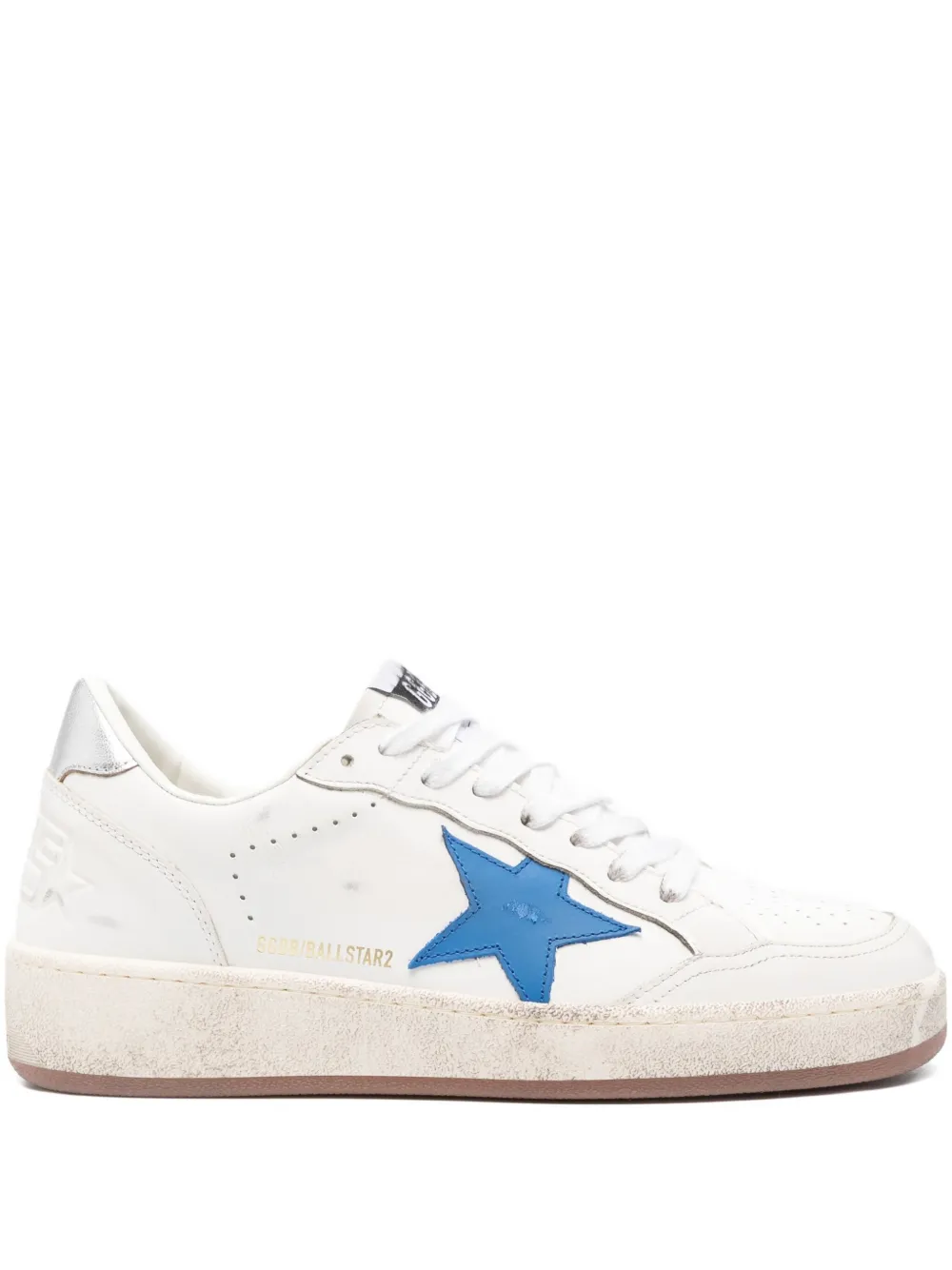 

Кожаные кроссовки Ball Star 2 со звездами GOLDEN GOOSE, белый