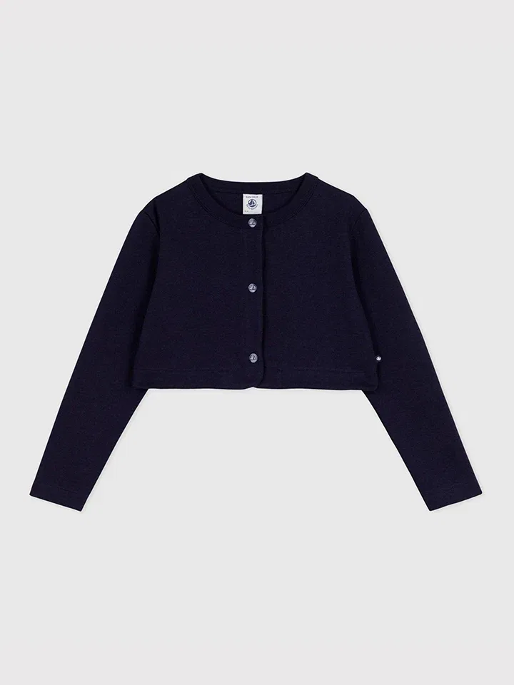 Кардиган хлопковый Petit Bateau, темно-синий