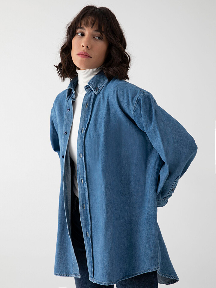 

Блуза LTB Jeanshemd Rissey, синий