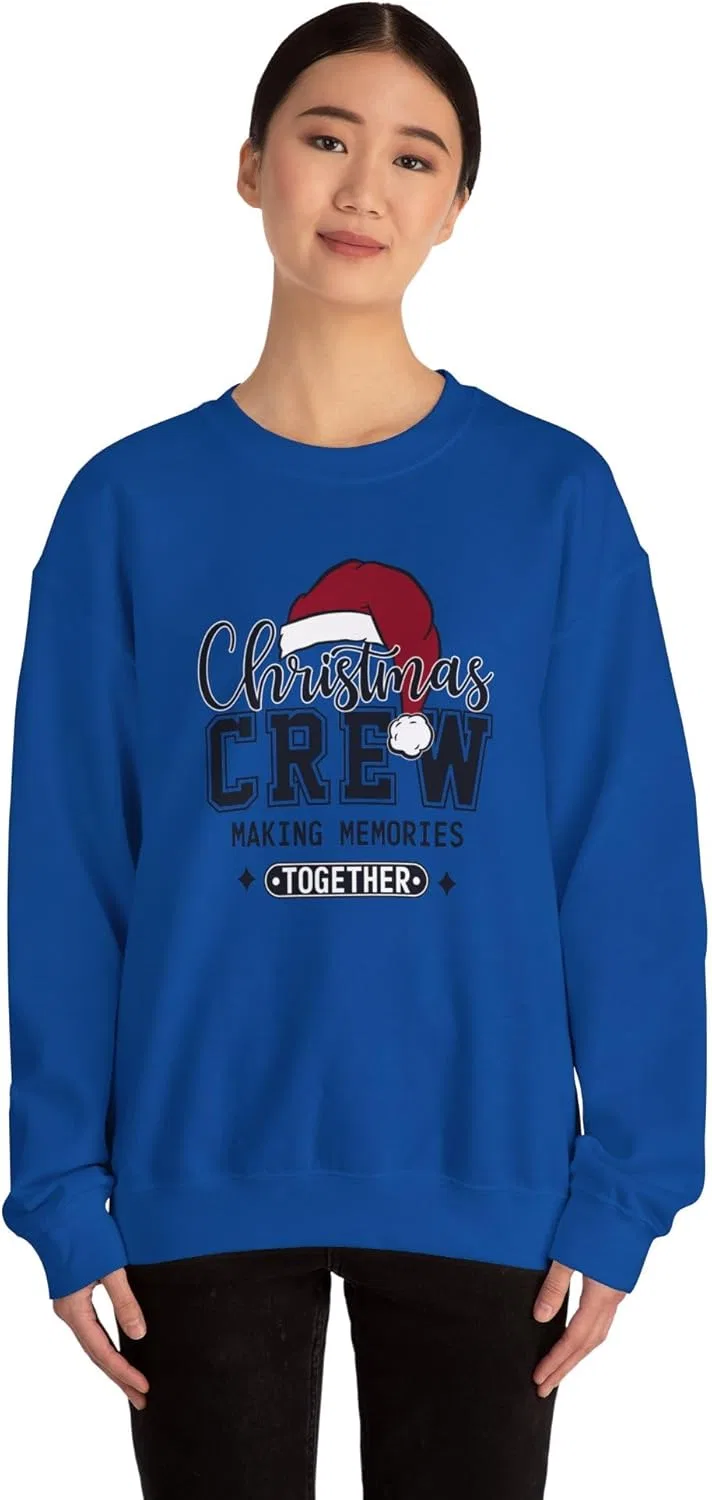 Рождественский свитшот Unisex Christmas Crew, рождественские свитшоты, свитшоты с Сантой, свитшот Unisex Crew Worker для Рождества GENERIC, Royal — фото 4
