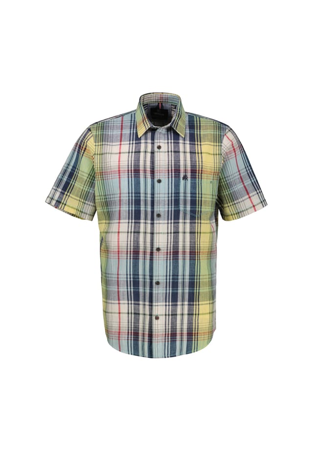 

Повседневная рубашка стандартного кроя с коротким рукавом и воротником-стойкой Lerros, желтый