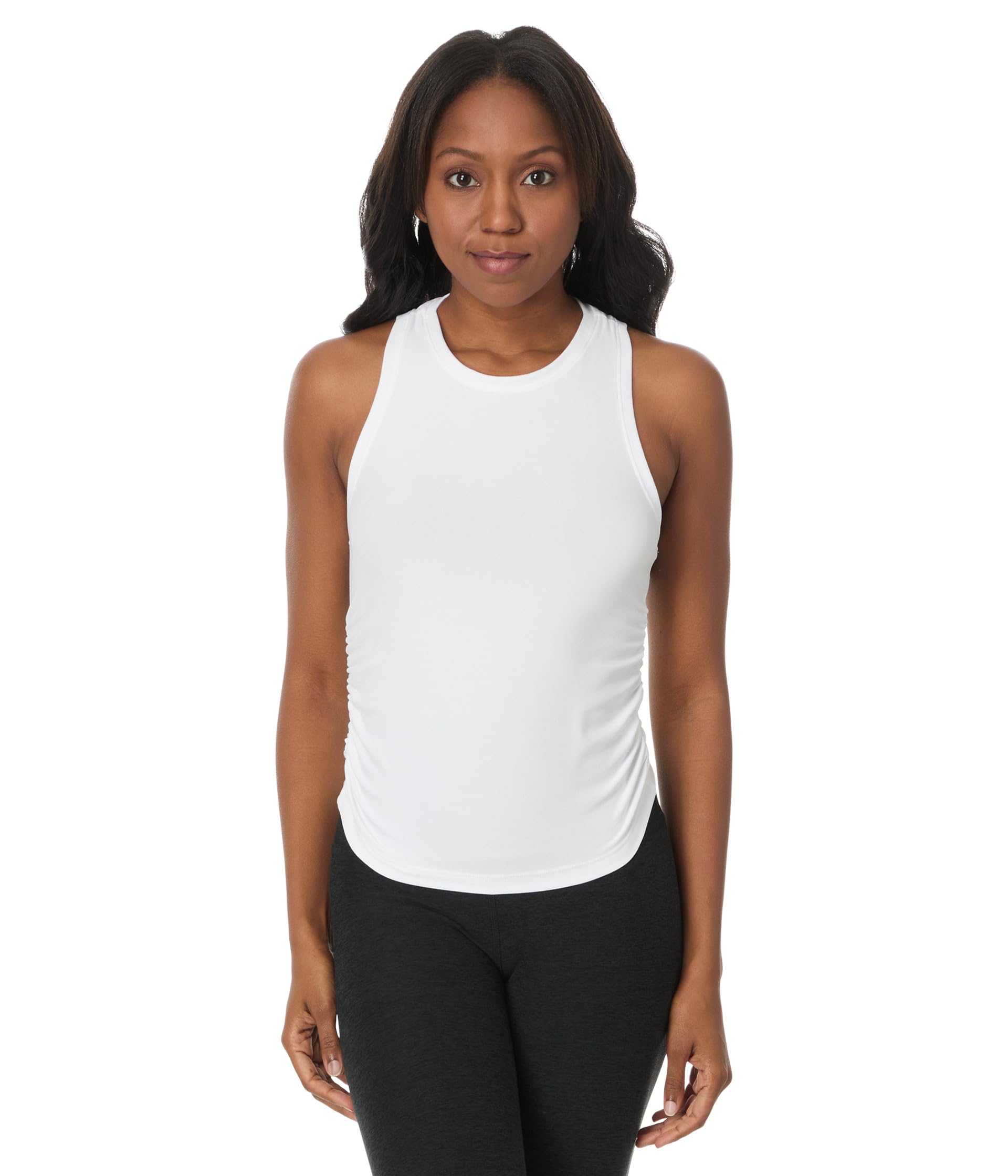 

Топ Beyond Yoga Featherweight Your Fit Shirred Tank, цвет Cloud White
